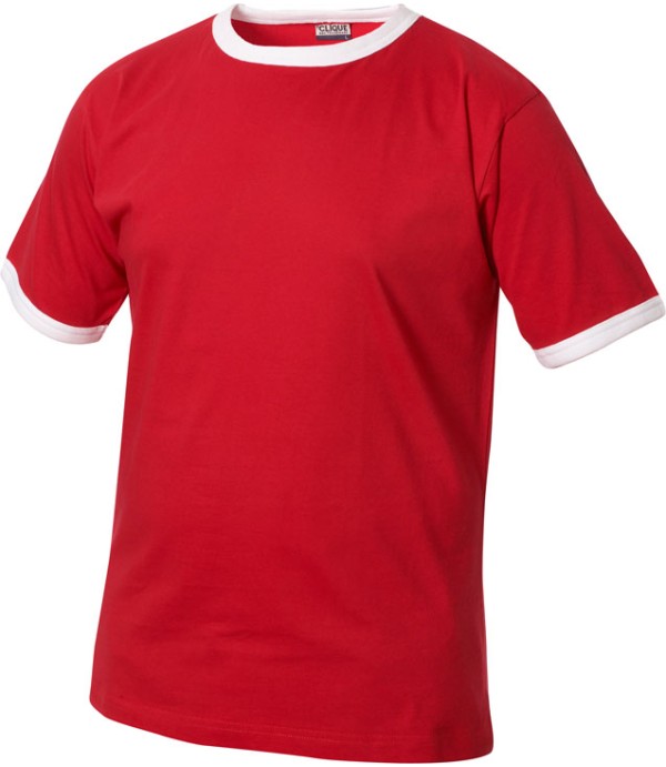 CLIQUE NOME T-SHIRT ROOD/WIT
