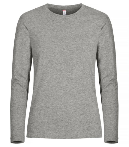 CLIQUE PREMIUM FASHION-T LS WOMEN GRIJSMELANGE