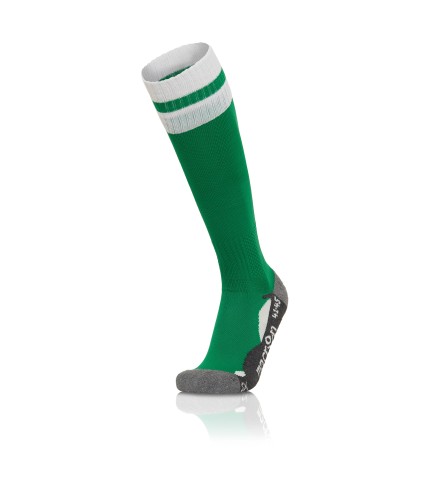 AZLON SOCKS GRN/WHT