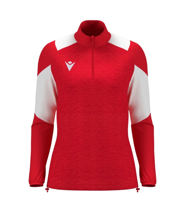 CHANTICO WMN 1/4 ZIP TOP RED/WHT