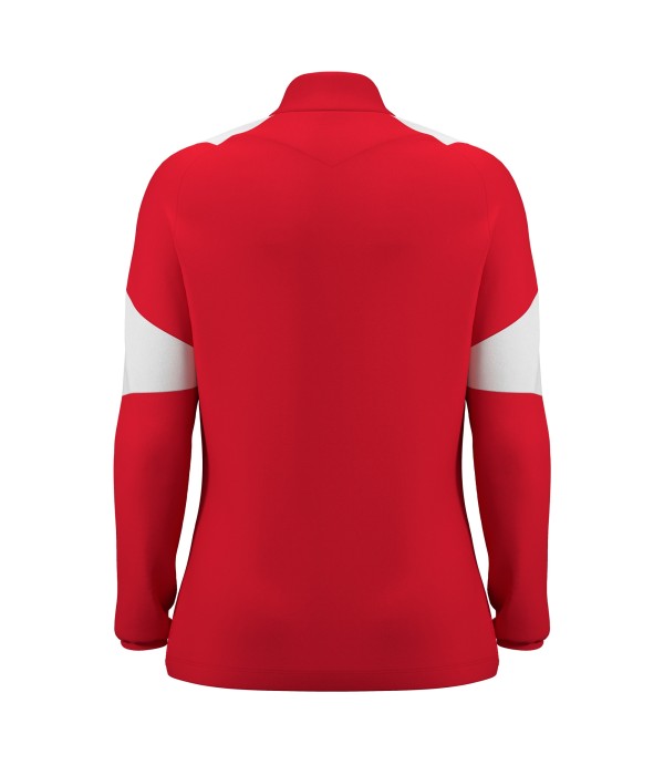 CHANTICO WMN 1/4 ZIP TOP RED/WHT