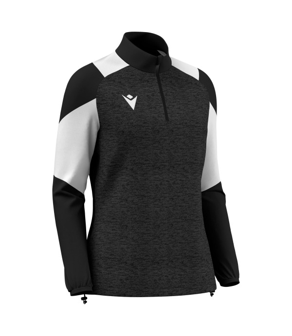 CHANTICO WMN 1/4 ZIP TOP BLK/WHT