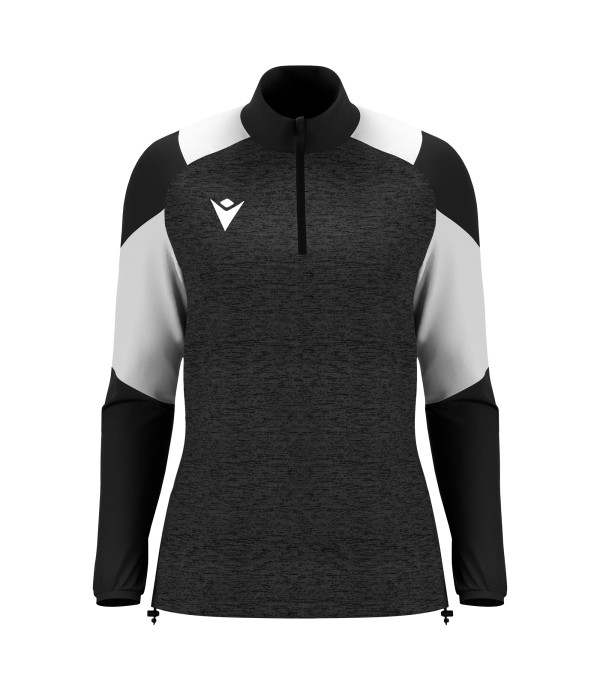 CHANTICO WMN 1/4 ZIP TOP BLK/WHT