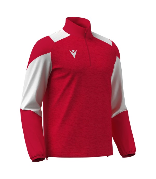 CUZCO 1/4 ZIP TOP RED/WHT