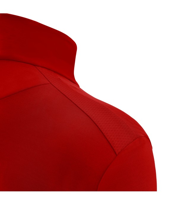 FRASER 1/4 ZIP TOP RED/WHT