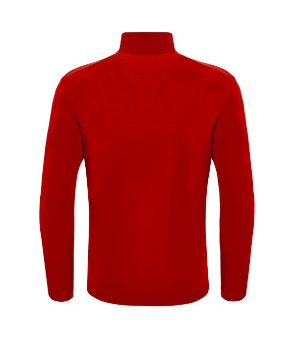 FRASER 1/4 ZIP TOP RED/WHT