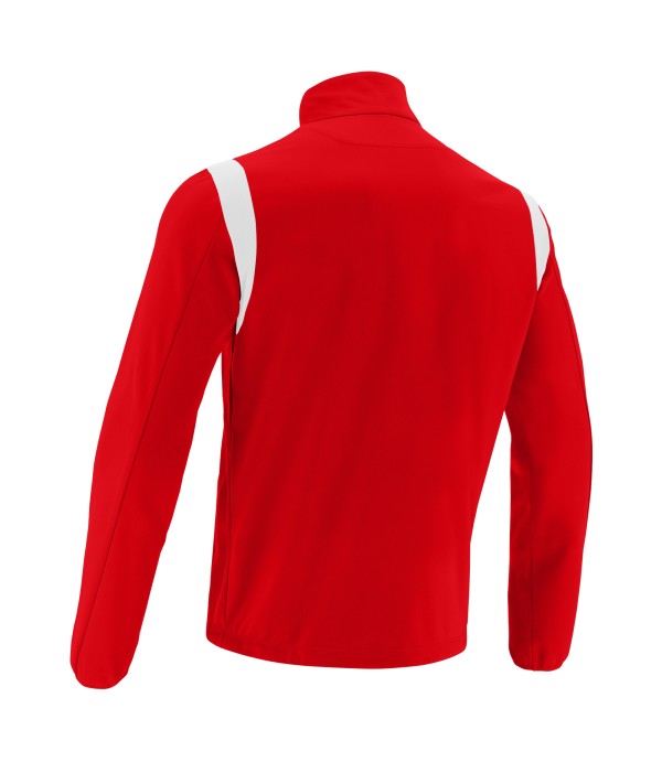 GANGE 1/4 ZIP TOP RED/WHT