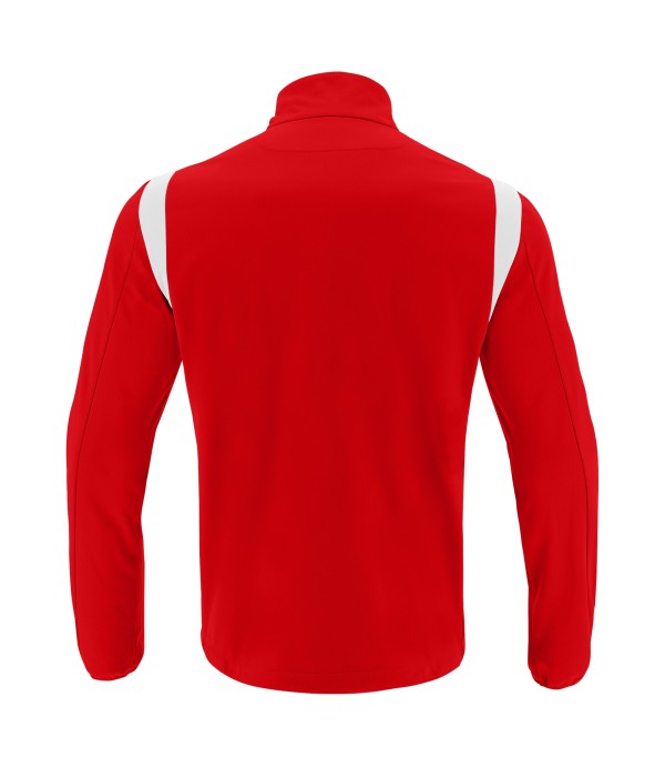 GANGE 1/4 ZIP TOP RED/WHT