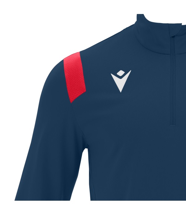 GANGE 1/4 ZIP TOP NAV/RED