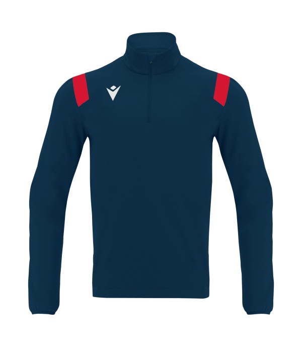 GANGE 1/4 ZIP TOP NAV/RED