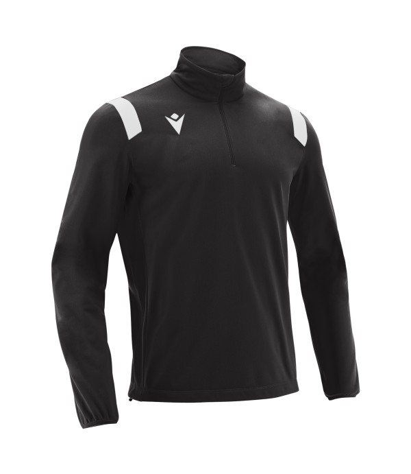 GANGE 1/4 ZIP TOP BLK/WHT