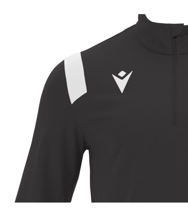 GANGE 1/4 ZIP TOP BLK/WHT