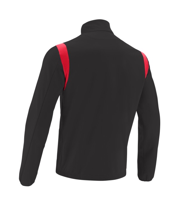 GANGE 1/4 ZIP TOP BLK/RED