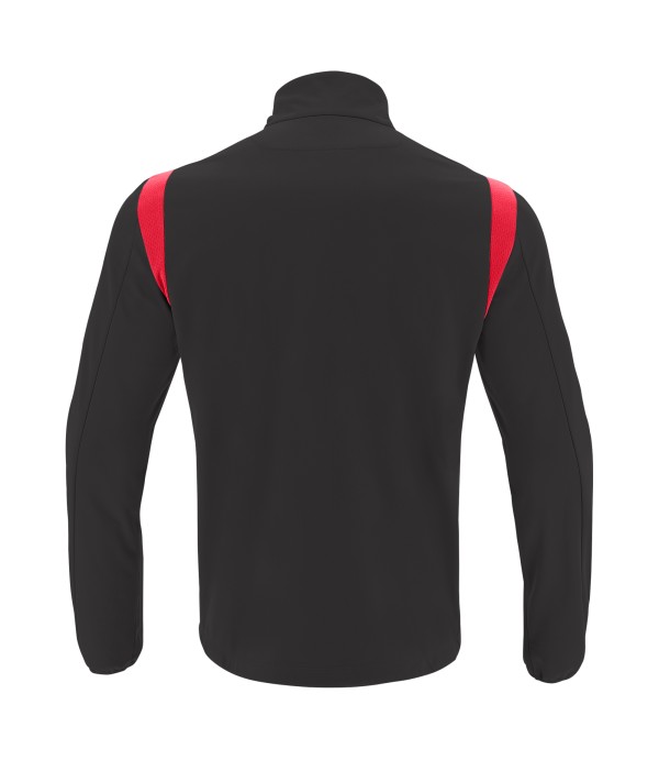 GANGE 1/4 ZIP TOP BLK/RED