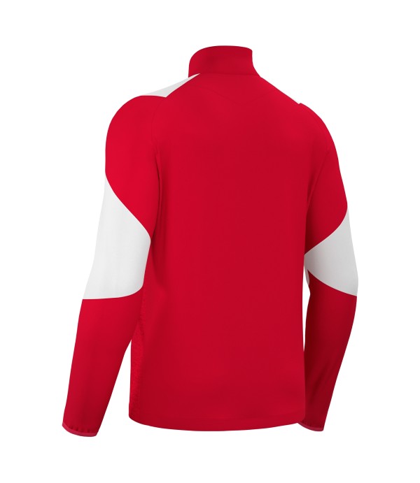 IZEL 1/4 ZIP TOP RED/WHT