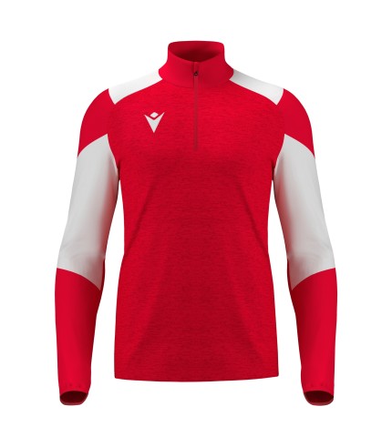 IZEL 1/4 ZIP TOP RED/WHT