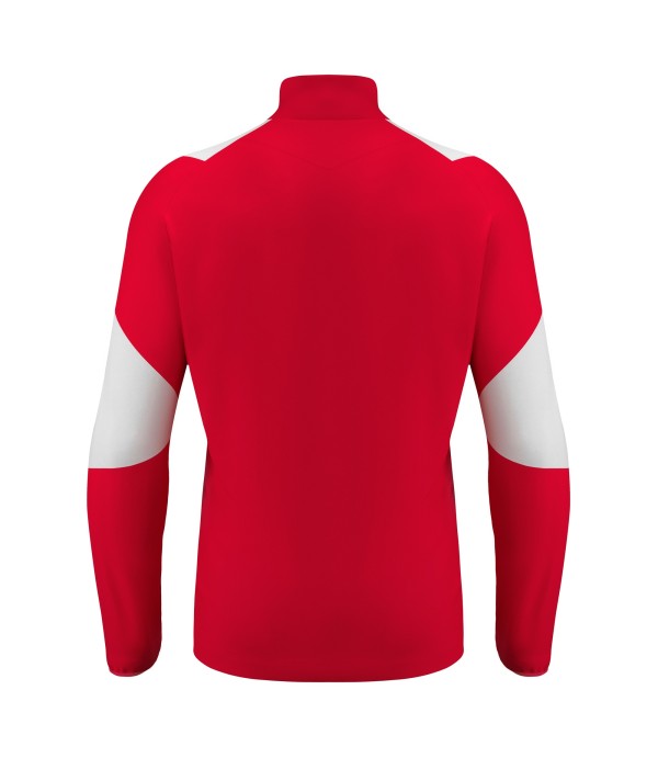 IZEL 1/4 ZIP TOP RED/WHT