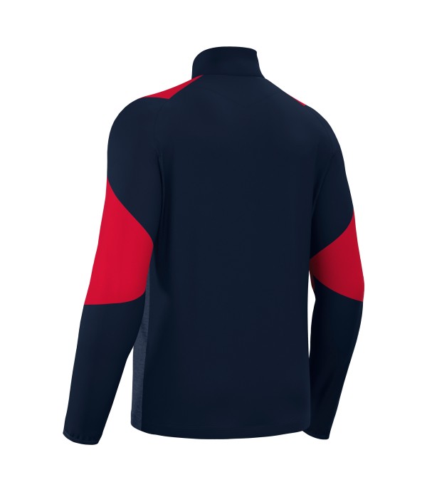 IZEL 1/4 ZIP TOP NAV/RED