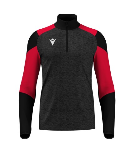 IZEL 1/4 ZIP TOP BLK/RED