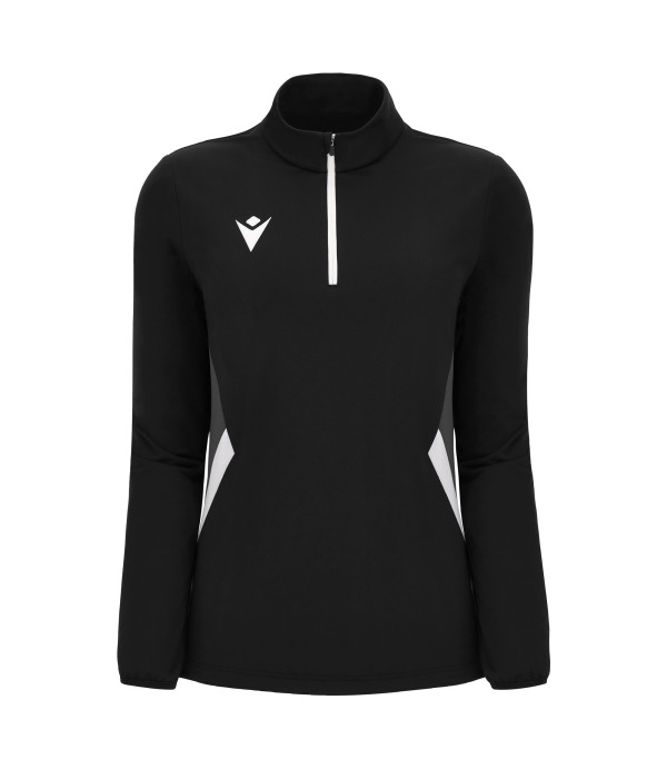 MAIRA WOMAN 1/4 ZIP TOP BLK/WHT