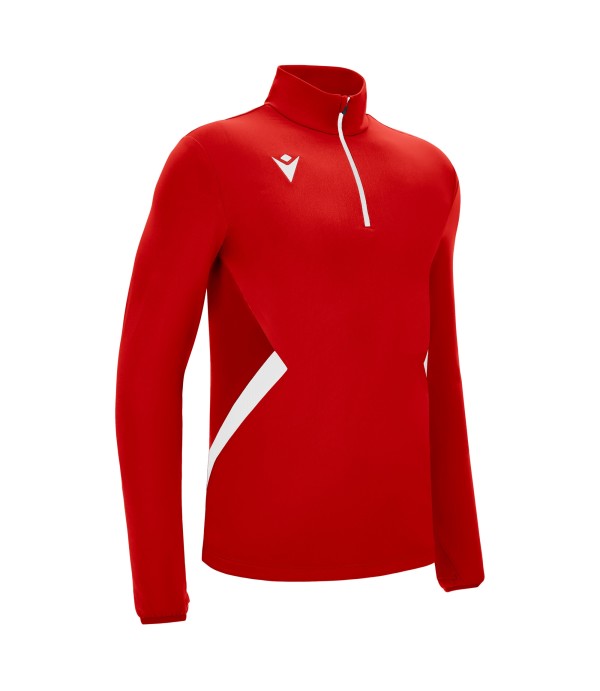 PIAVE 1/4 ZIP TOP RED/WHT