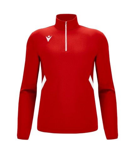 PIAVE 1/4 ZIP TOP RED/WHT