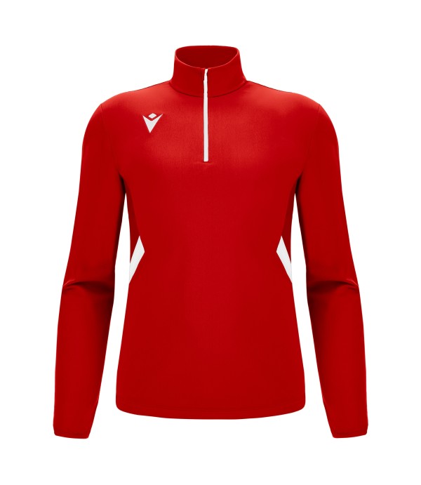 PIAVE 1/4 ZIP TOP RED/WHT