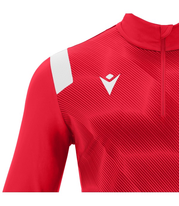 PURUS 1/4 ZIP TOP RED/WHT