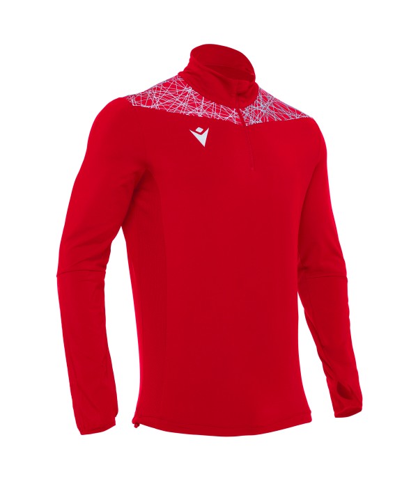 TIBER 1/4 ZIP TOP RED/WHT