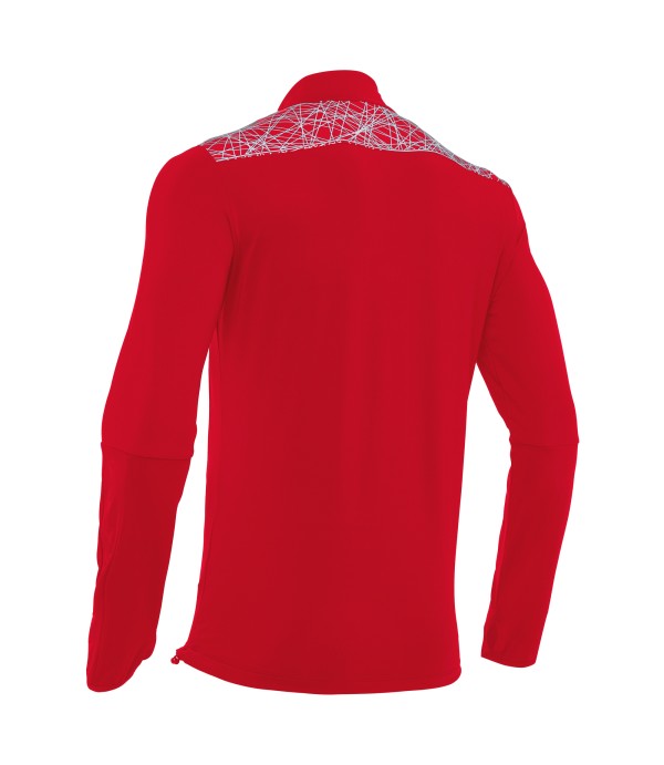 TIBER 1/4 ZIP TOP RED/WHT