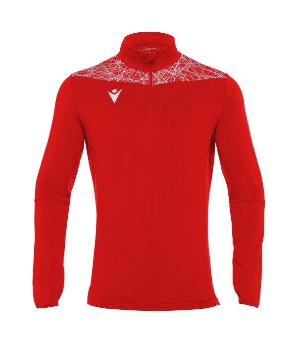 TIBER 1/4 ZIP TOP RED/WHT