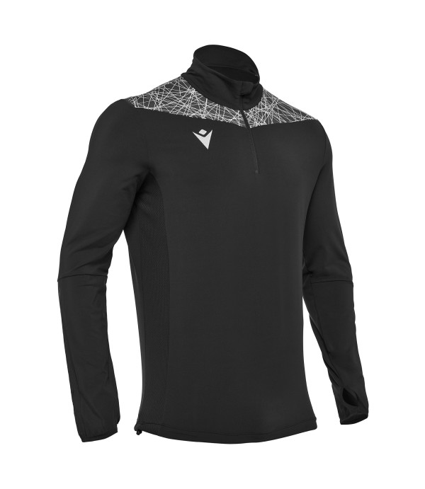 TIBER 1/4 ZIP TOP BLK/WHT