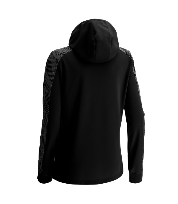 APHRODITE FULL LENGTH ZIP WOMAN HOODIE BLK/DGRY