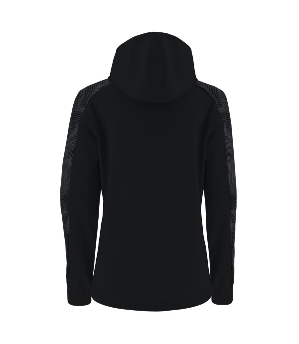 APHRODITE FULL LENGTH ZIP WOMAN HOODIE BLK/DGRY