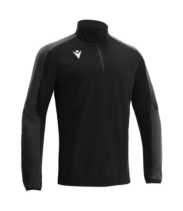 ARNO 1/4 ZIP TOP BLK/DGRY