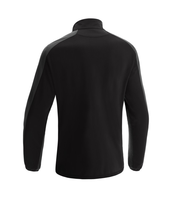 ARNO 1/4 ZIP TOP BLK/DGRY