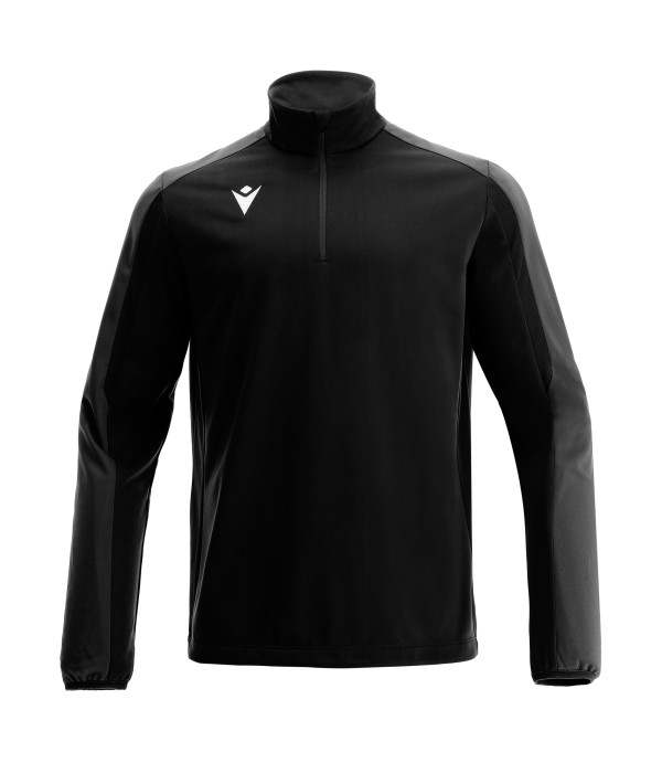 ARNO 1/4 ZIP TOP BLK/DGRY