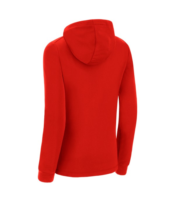 BASTET FULL ZIP TOP HOODY WOMAN RED/WHT