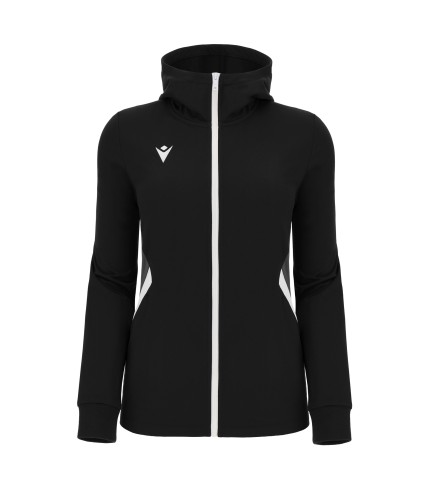 BASTET FULL ZIP TOP HOODY WOMAN BLK/WHT