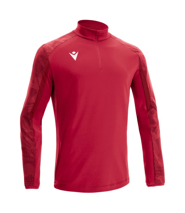 NARYN 1/4 ZIP TOP RED/DRED