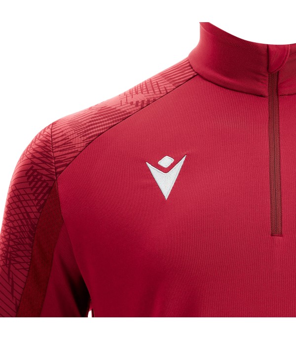 NARYN 1/4 ZIP TOP RED/DRED