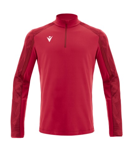 NARYN 1/4 ZIP TOP RED/DRED