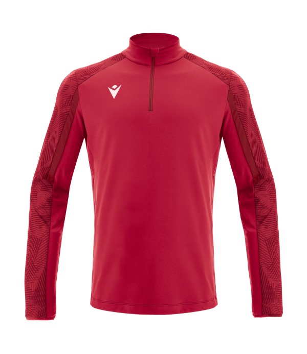 NARYN 1/4 ZIP TOP RED/DRED