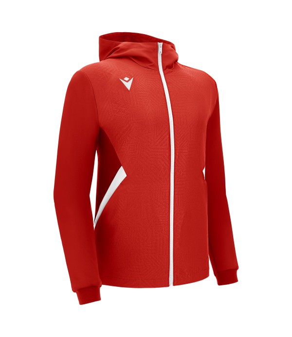 TIAMAT FULL ZIP MICRO HOODY TOP RED/WHT