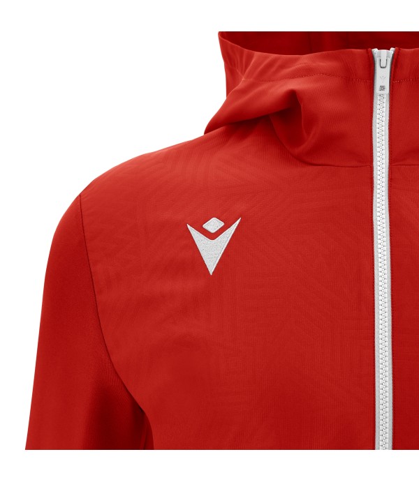 TIAMAT FULL ZIP MICRO HOODY TOP RED/WHT