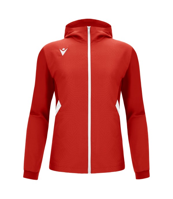 TIAMAT FULL ZIP MICRO HOODY TOP RED/WHT