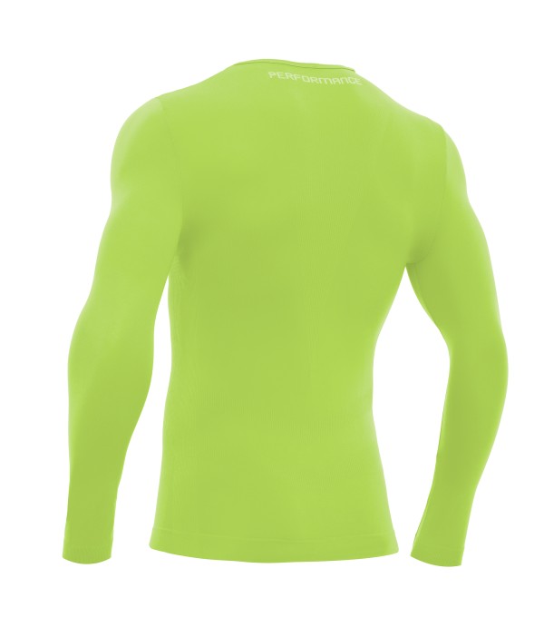 PERFORMANCE TECH UNDERWEAR TOP LS YEL FLUO