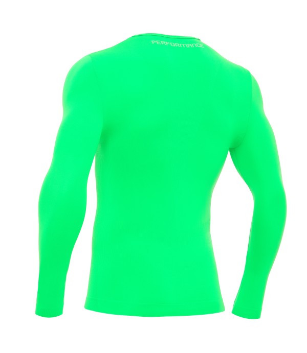 PERFORMANCE TECH UNDERWEAR TOP LS GRN FLUO