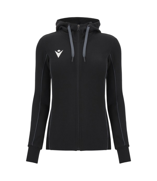 BASS ECO FULL ZIP HOODY WOMAN BLK/ANT