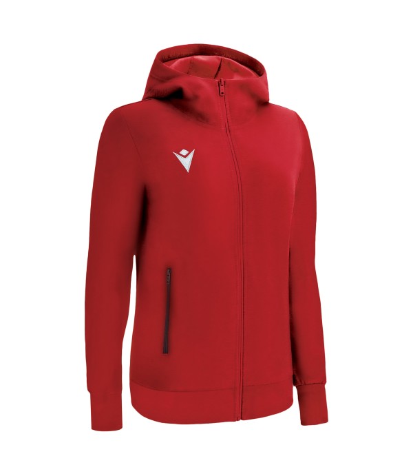 DRUM FULL LENGTH ZIP WOMAN HOODIE RED